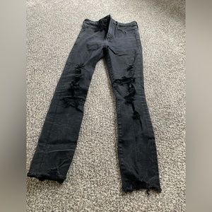 Black ripped Abercrombie and Fitch jeans
